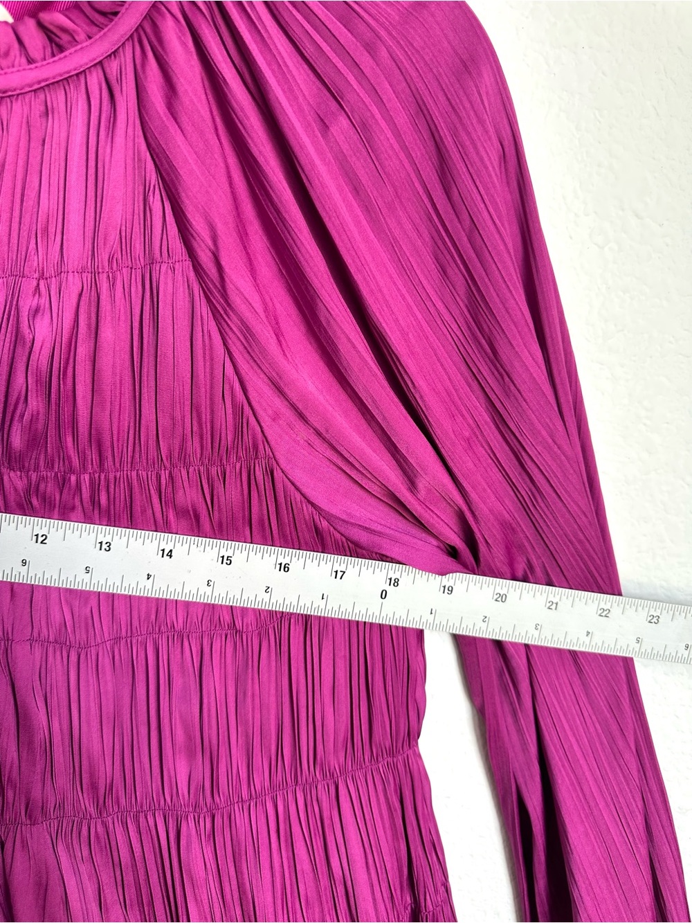 Maeve Anthropologie Tasha Smocked pleated purple Mini Dress Small NWT bohemian - Picture 12 of 15